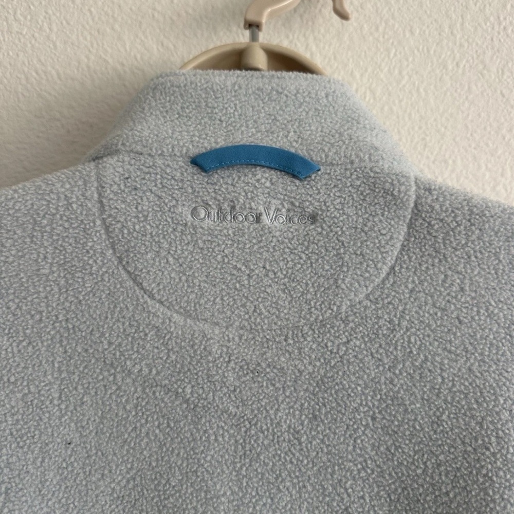 Outdoor Voices Women's Light Blue Fleece Jacket mid weight Sz XL winter warm - Picture 5 of 9